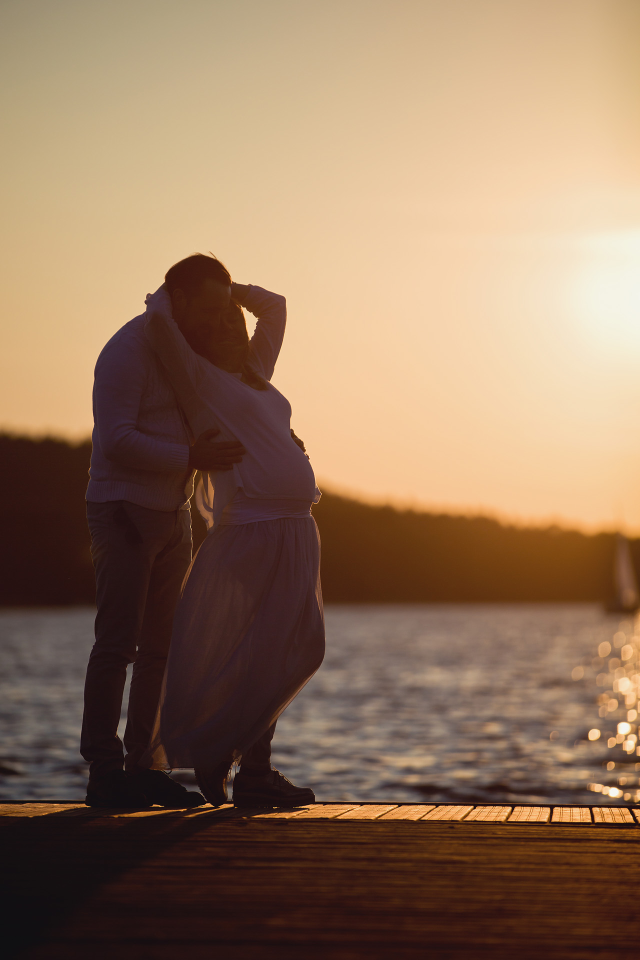 ciąża i zachód słońca